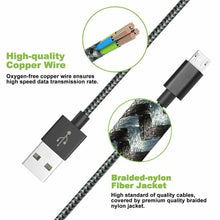 Load image into Gallery viewer, 1M 2M 3M Long Micro USB Data Sync Charger Cable Lead For Samsung Android Phones
