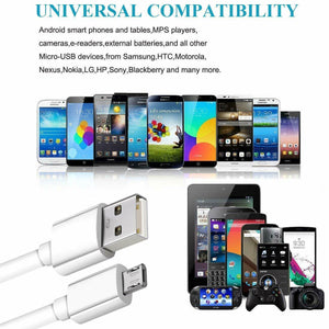 1M 2M 3M Long Micro USB Data Sync Charger Cable Lead For Samsung Android Phones