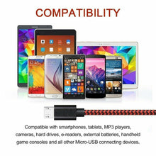 Load image into Gallery viewer, 1M 2M 3M Long Micro USB Data Sync Charger Cable Lead For Samsung Android Phones
