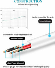 Load image into Gallery viewer, 1M 2M 3M Long Micro USB Data Sync Charger Cable Lead For Samsung Android Phones
