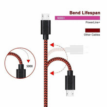 Load image into Gallery viewer, 1M 2M 3M Long Micro USB Data Sync Charger Cable Lead For Samsung Android Phones
