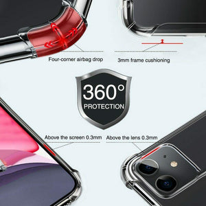 CLEAR CASE For iPhone 12 11 Pro Max Mini XS XR X Protector Silicone Phone Cover